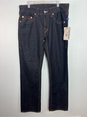 True Religion Ricky Straight Jeans Dark Wash NWT Men’s 33x34